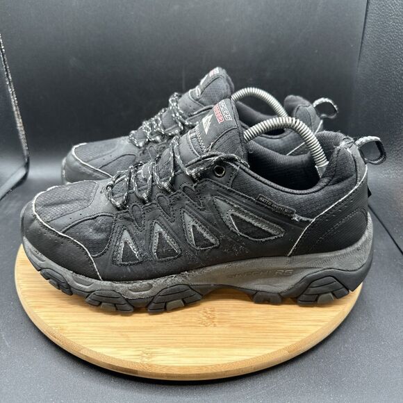Skechers Outdoor Terrabite Mens Size Wide Hiking Trail Shoes Black Gray